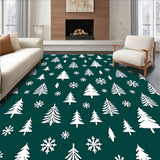 Enchanted Evergreen Forest Half Moon Decorative Hearth(Green)