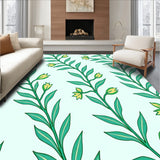 Botanical Vine Trellis Floor with Climbing Ivy Motifs(Green)