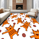 Charming Tabby Parade Whimsical Decorative Artwork(Orange)