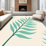 Botanical Fern Leaf Motif with Nordic Minimalist Aesthetic(Ivory)