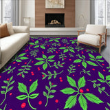 Festive Holly Wreath Accent with Berries and Ivy Motif(Purple)