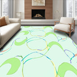Modern Interlocking Arches Abstract with Subtle Motifs (Green)
