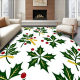 Festive Holly Berry Wreath Decorative Area Christmas Holiday(Green)