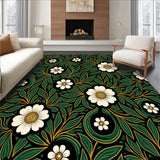 Wild Safari Bloom with Lush Leaf Forms and Exotic Floral Overlays (Green)