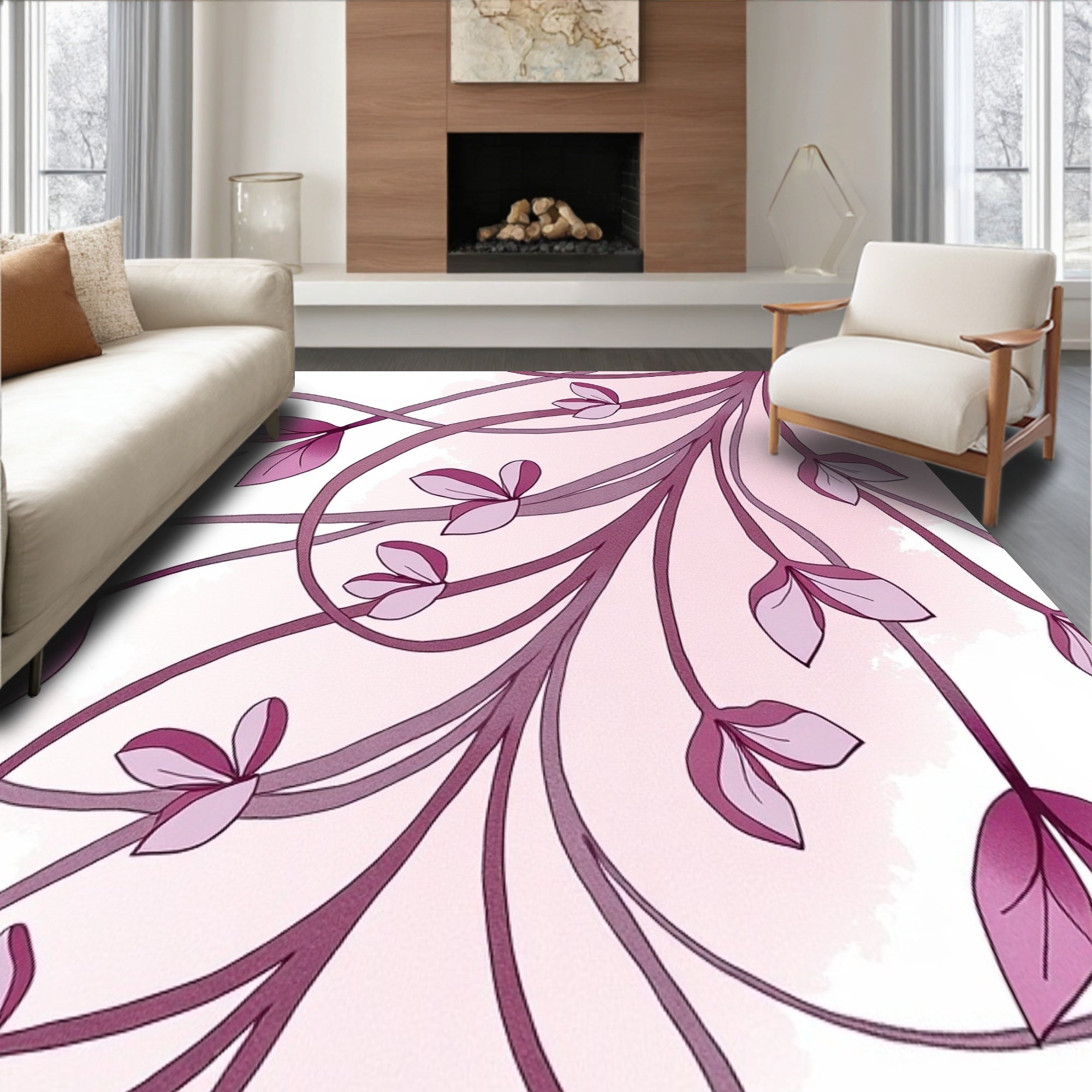 Bloom Cascade Featuring Interlocking Petal Ribbons(Purple)