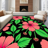 Tropical Hibiscus with Exotic Botanical Illustrations (Pink)