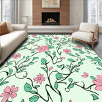 Serene Meadow Floral Swirl Interlocking Decorative Accent (Pink) - ODIKA