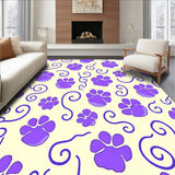 Adorable Puppy Paw Print Swirl Design (Purple)
