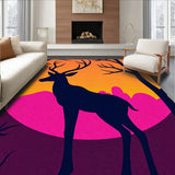 Wildlife Forest Edge Dusk Semicircular Welcome(Orange)