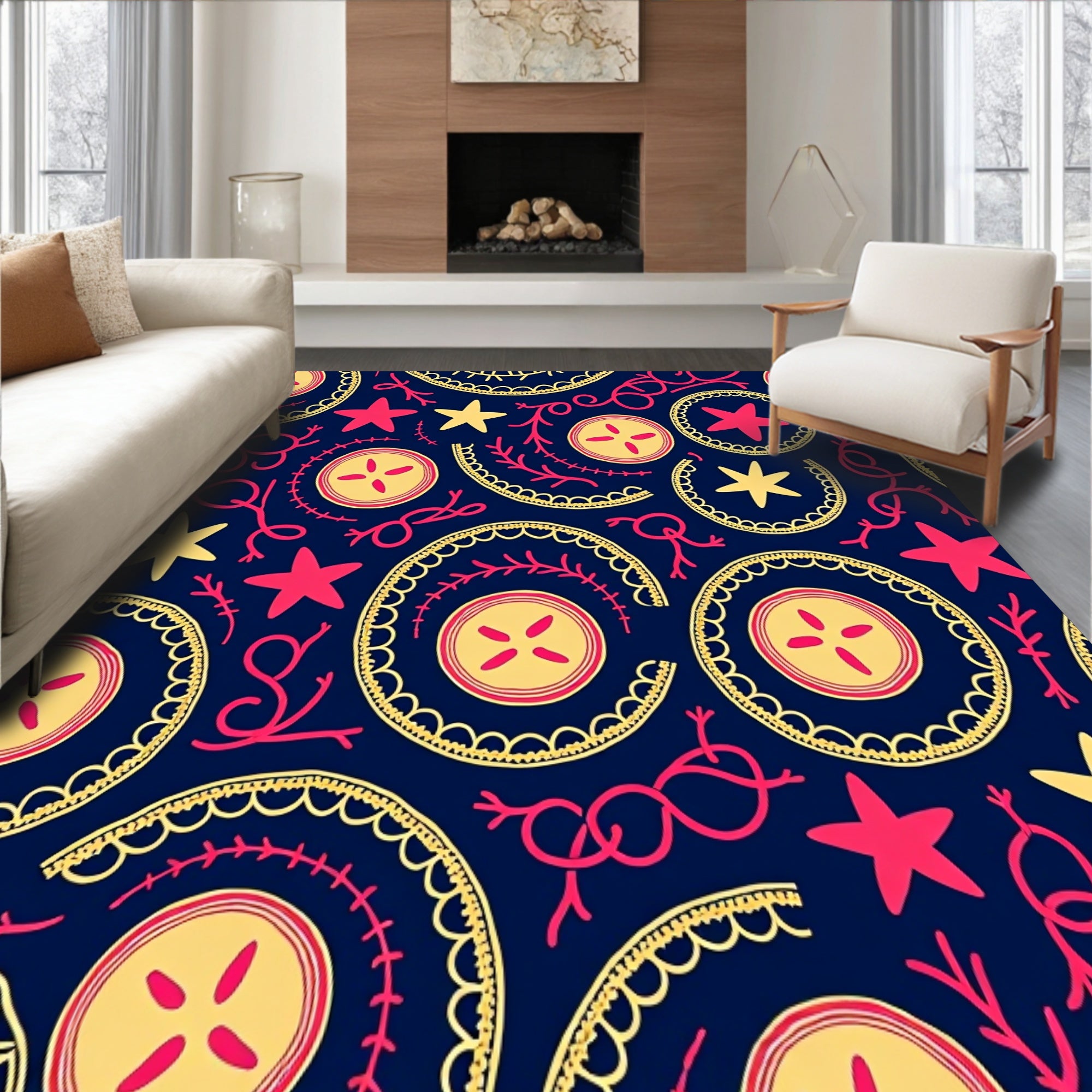 Vintage Maritime Medley with Starfish Sand Dollars and Festive(Blue)