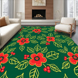 Festive Holly Leaf with Berries Decorative Accent(Green)