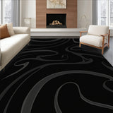 Luxurious Swirl Abstract Modern Contemporary Elegant (Black)