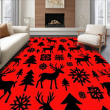 Scandinavian Folk Interlocking Reindeer(Red)