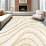 Luxurious Cloud Wave Contour Design Decorative Area Cover(Beige)