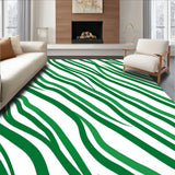 Cane Stripe Area with Peppermint Twist Design(Green)