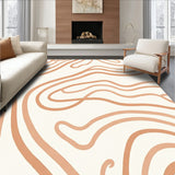 Modern Abstract Waves Minimalist Contemporary Artistic(Beige)