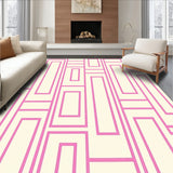Elegant Pocket Featuring Interlocking Abstract Shapes (Pink) - ODIKA