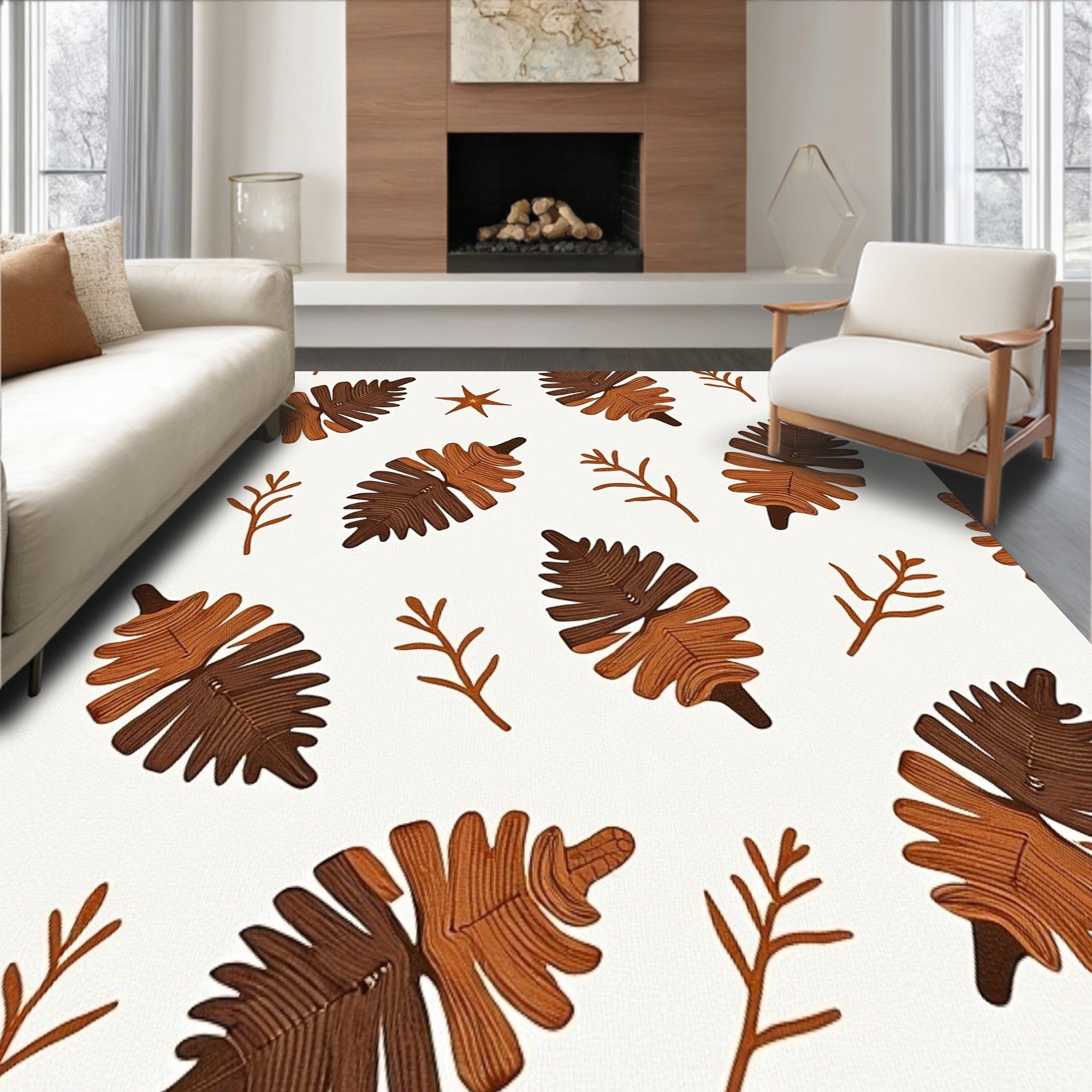 Pine Cone with Rustic Woodland Christmas Theme(Brown)