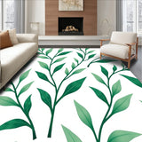 Modern Botanical Leaf Vein Design with Watercolor Wash (Green) - ODIKA