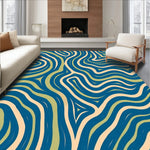 Abstract Wave Inspired with Fluid Shapes and Accent Details (Blue) - ODIKA