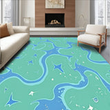 Dreamy Night Sky Featuring Interlocking Constellation Motifs (Green)