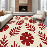 Abstract Botanical Arrangement with Ochre and Earthy Tones(Beige)