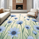 Meadow Garden Watercolor Illustration(Blue)