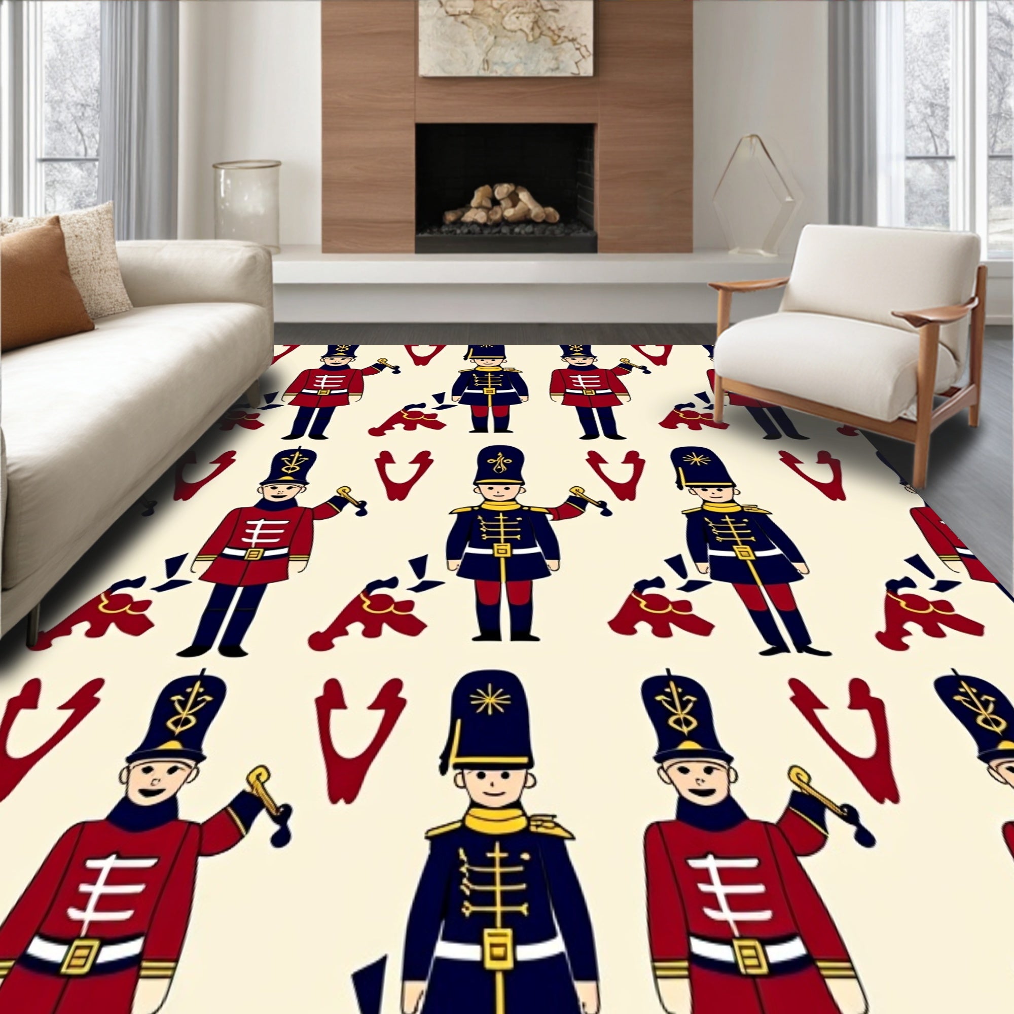 Military Figurine Inspired Decorative(Beige)