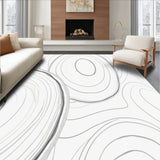 Echoes of Marble Interlocking Abstract Swirl Artistic Style (White)
