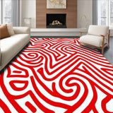 Festive Peppermint Swirl Half Moon Doormat Holiday Stripe Design(Red)