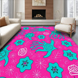 Hawaiian Sealife Fantasy Featuring Coral Reptile Motifs and(Pink)