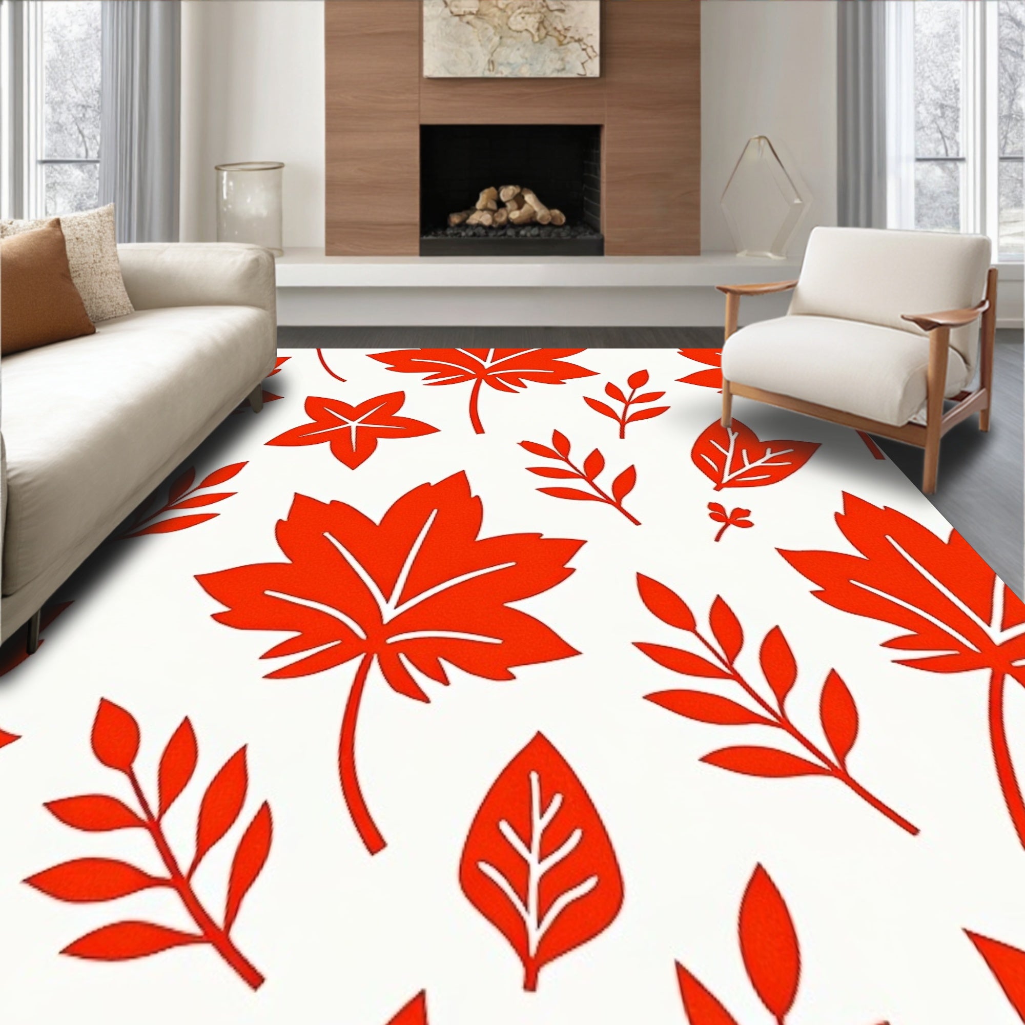 Festive Patchwork Plaid with Interlocking Seasonal Overlays(Red)