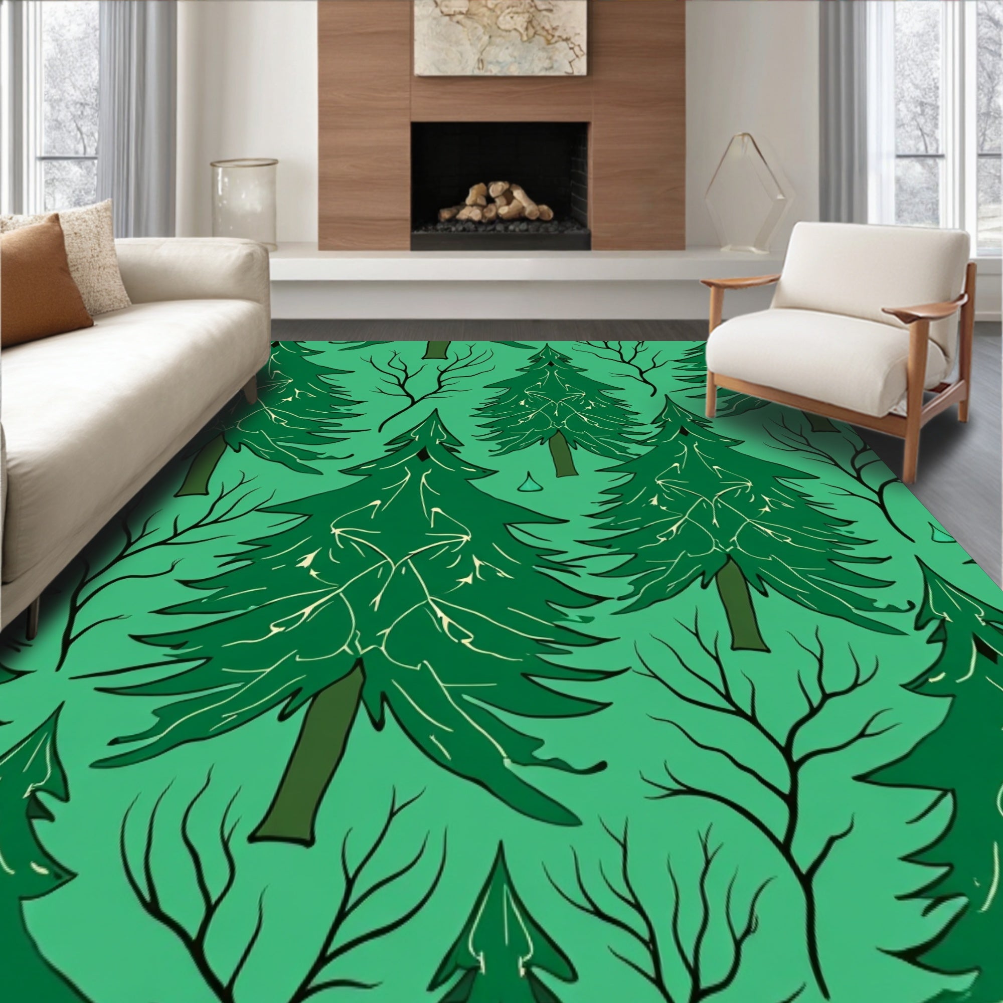 Enchanted Evergreen Forest Magical Woodland Treasure(Green)