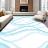 Abstract Ripple Wave Design with Fluid Transparent Accents(Blue)