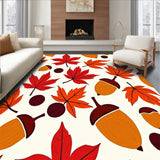 Autumn Harvest Botanical Print Floor(Orange)