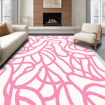 Abstract Animal Inspired Swirl with Whispered Brushstroke Forms (Pink) - ODIKA