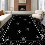 Celestial Swirl with Radiant Motifs and Midnight Accents(Black)