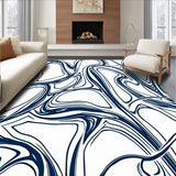 Elegant Marbled Swirl Luxurious Sophisticated Refined Ornate (Blue)