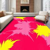 Abstract Watercolor Splash Design Entry Floor Covering(Yellow)
