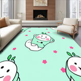 Dreamy Pond Creatures Beneath Floating Floral Canopy(Green)