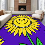Vibrant Sunburst Floral Artistic With Joyful Expression (Yellow)
