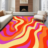 Flame Dance Abstract Expression Fluffy with Flowing Forms(Red)