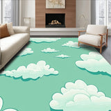 Fluffy Cloud Formation with Dreamy Sky (Green)