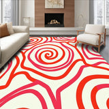 Swirling Spiral Contemporary with Curved Artistic(White)