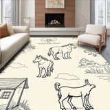 Provincial Ranch Nostalgic Agrarian Sketch(Beige)