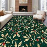 Festive Holly Leaf Botanical Decorative Elegant Tapestry(Green)