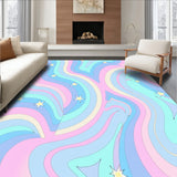 Starlit Ombre Wave with Iridescent Swirl Motifs (Pink)