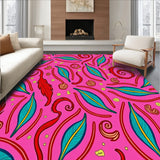 Abstract Feathered Swirl with Lively Festive Accents(Pink)