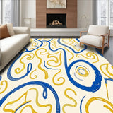 Contemporary Interlocking Mosaic Featuring Abstract Artistry(Blue)
