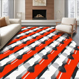 Classic Tartan Featuring Layered Orange Lines and Crisp Grid(Red)